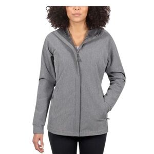 Kirkland Jacket Signature SZ XXL Fleece Lined Softshell Hooded Gray Coat Costco